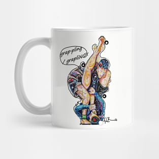 Grappling Game - Jiu Jitsu Art By Kim Dean Mug